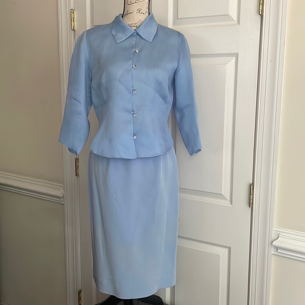 Sylvia Heisel skirt suit 100% silk